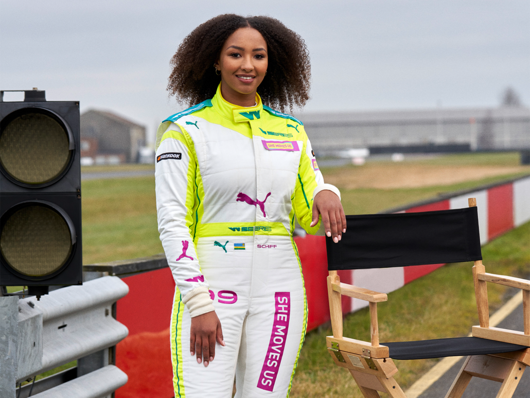 Racing Driver Naomi Schiff PUMA's "She Moves Us"