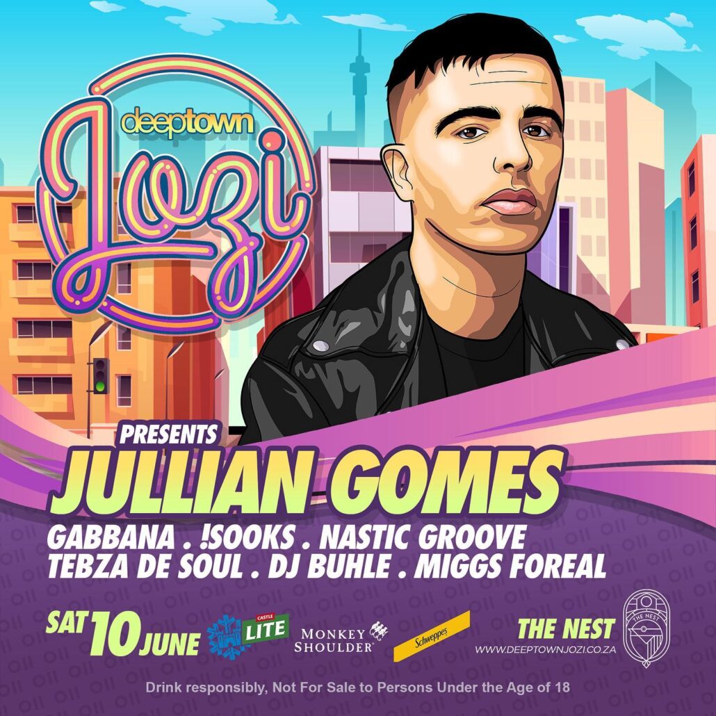 Deep Town Jozi: A Night of Musical Excellence with Jullian Gomes, Tebza De SouL, Miggs Foreal, Sooks SZ, and Gabbana