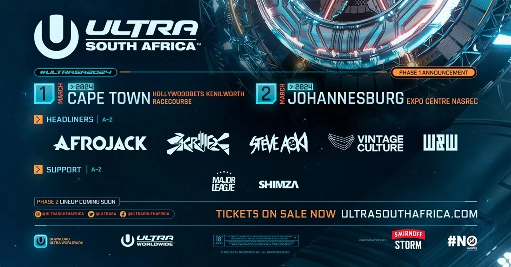 ULTRA South Africa Unveils Stacked Phase 1 Lineup For 9th Edition