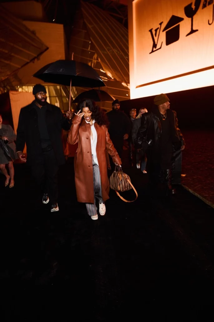SZA Appears Front Row at Paris Fashion Week in Custom 1-of-1 Vans by Rachel Goatley