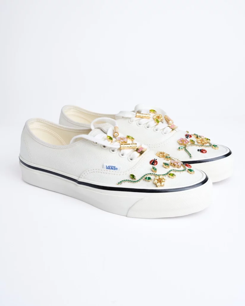 SZA Appears Front Row at Paris Fashion Week in Custom 1-of-1 Vans by Rachel Goatley