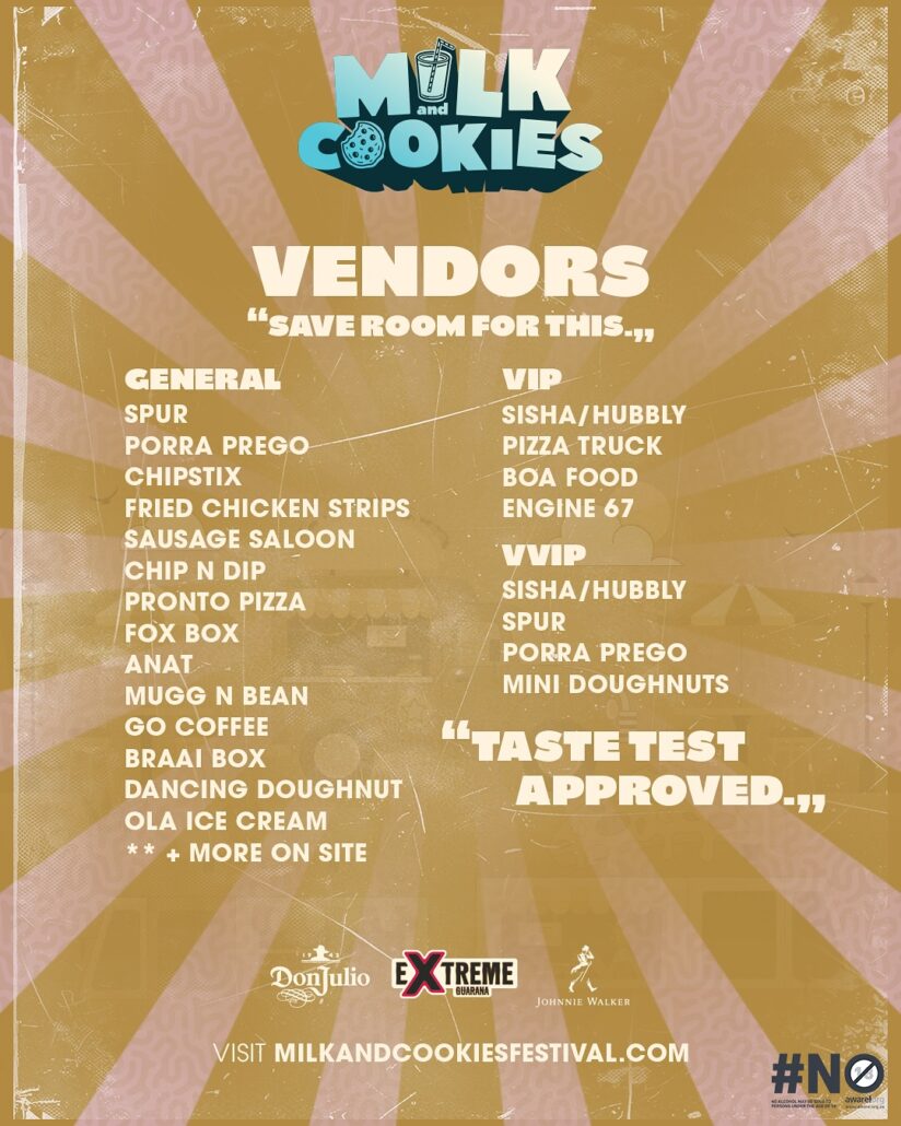 Milk + Cookies Festival Johannesburg: Complete Set Times, Lineup & Vendor Guide