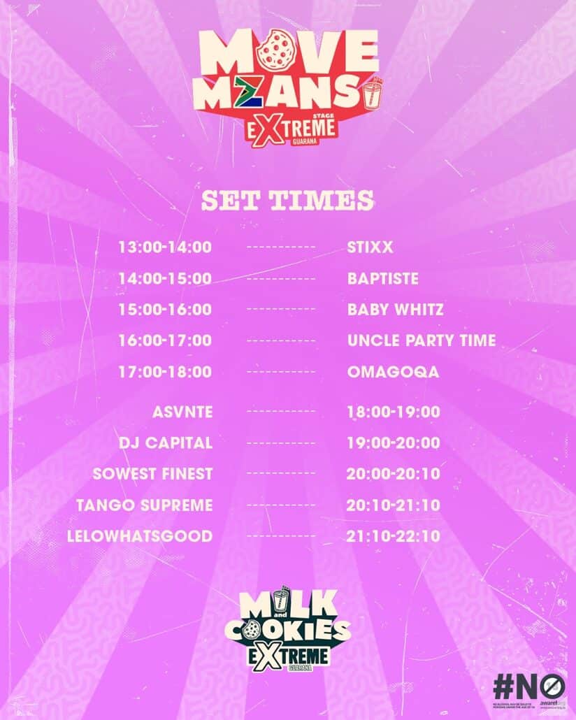 Milk + Cookies Festival Johannesburg: Complete Set Times, Lineup & Vendor Guide