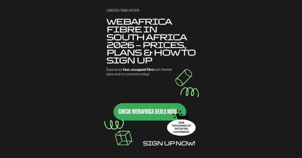 Webafrica Fibre in South Africa 2026 – Prices, Plans & How to Sign Up