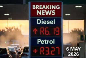 Fuel Price Increase May 2026 | Diesel Up R6.19, Petrol Up R3.27 – 6 May Effective Date