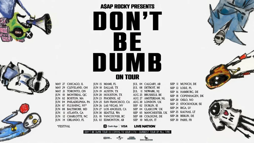 A$AP Rocky Don't Be Dumb World Tour 2026 Dates Presale Tickets