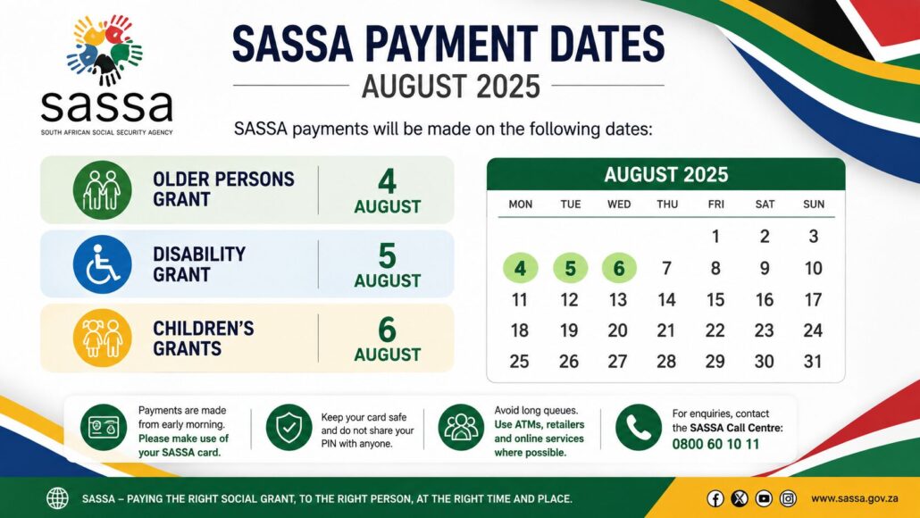 SASSA Social Grant Payment Dates for 2026/2027