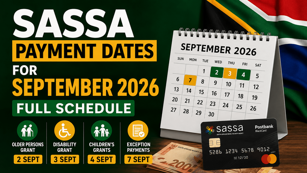 SASSA Payment Dates for September 2026