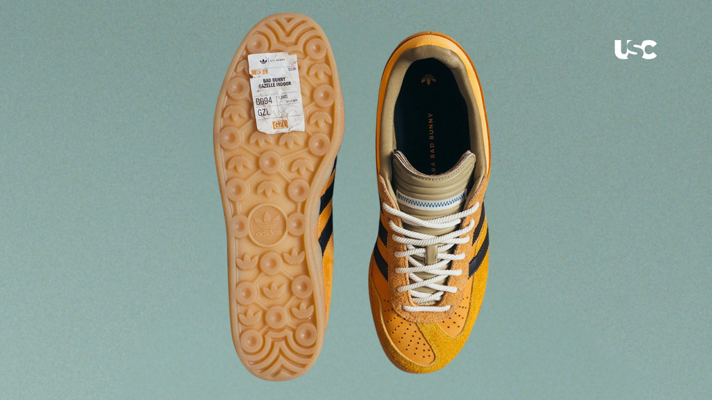 Bad Bunny adidas Gazelle Indoor Solar Gold