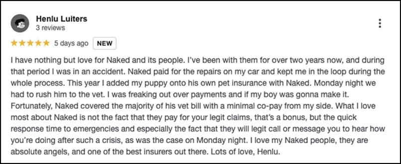 Naked pet insurance South Africa